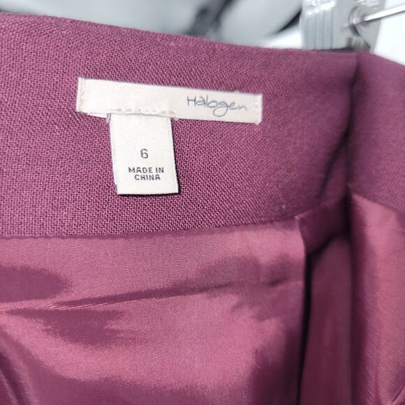 Halogen lined purple and black pencil skirt size 6 - Picture 7 of 8